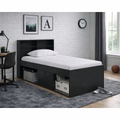 Kidsaw Kudl 3ft Low Single Bookcase Bed in Black