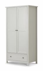 Julian Bowen Maine 2 Door Combination Wardrobe in Dove Grey