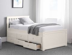 Julian Bowen Maisie White Captains Storage Bed with Underbed and Drawers