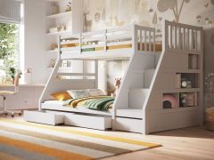 Neutron Triple Bunk Bed in White