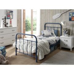 Vipack New York Single Bed in Blue