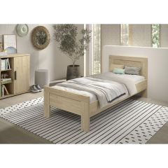 Vipack Sam Single Bed in Solid Oak