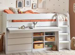 Julian Bowen Vespa Mid Sleeper Bed in White