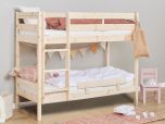 Hoppekids ECO Shorty Bunkbed with Safety Rail in Natural Pine