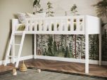 Flair Bea Mid Sleeper Cabin Bed in White - 3ft Single