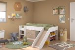 Parisot Tobo Mid Sleeper Cabin Bed with Slide & Drawers