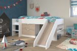 Parisot Tobo Mid Sleeper Cabin Bed with Slide & Drawers