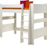 Steens For Kids High Sleeper Bed in Solid Plain White