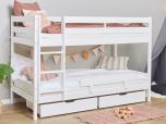 Hoppekids ECO Shorty Bunkbed with Safety Rail & Drawers in White