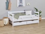 Hoppekids ECO Shorty Daybed with Safety Rail & Drawers in White