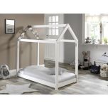 Vipack Hut Toddler Cabin Bed in White + FREE Storage Box