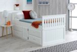 Amani UK Captains Storage Bed in White