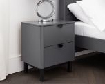 Julian Bowen Chloe 2 Drawer Bedside In Storm Grey