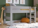 Kidsaw Coast Wooden 3ft Mid Sleeper Bed in Grey - UK Size