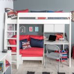 Stompa Uno S 23 High Sleeper With Sofa Bed,  Fixed Desk And Hutch