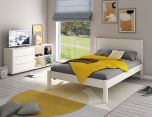 Stompa Classic Low End Double Bed in White