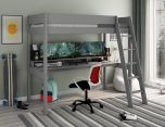 Kids Avenue Estella High Sleeper Gaming Bed in Grey