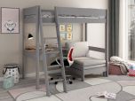 Kids Avenue Estella Highsleeper 3 Bed with Storage & Desk in Grey