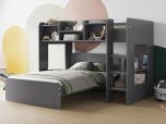 Everest Junior L Shaped Triple Bunk Bed Sleeper in Grey