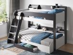 Flair Flick Triple Bunk Bed in Grey & White