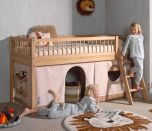 Vipack Forrest Mid Sleeper Bed in Solid Oak