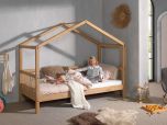 Vipack Forrest House Bed in Solid Oak with Optional Trundle
