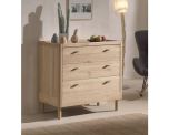 Vipack Forrest 3 Drawer Chest in Solid Oak