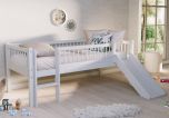Vipack Forrest Low Mid Sleeper Bed with Slide in White Beech