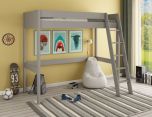 Astral High Sleeper Bed in Grey