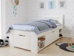 Noomi Hansa Single Bed with Storage in White