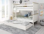 Kids Avenue Heritage Bunk Bed in White & Oak with Trundle