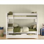 Stompa Classic Bunk Bed in White with Open Trundle