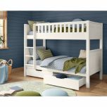 Stompa Arven White Detachable Bunk Bed with Drawers