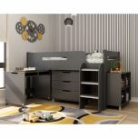 Kidsaw Rocco Mid Sleeper Cabin Bed in Anthracite