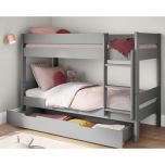 Stompa Compact Bunk Bed in Grey with Trundle Drawer