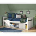 Stompa Uno Single Bed with Underbed Storage in White
