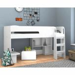 Kidsaw Kudl Mid Sleeper Bed with Desk, Bookcase & Toy Box