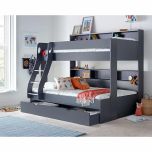 Oliver Storage Triple Sleeper Bunk Bed in Onyx Grey