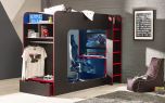 Julian Bowen Impact Gaming Bunk Bed in Black & Red