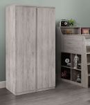 Julian Bowen Jupiter Grey Oak 2 Door Wardrobe