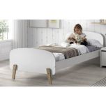 Vipack Kiddy Single Bed in White + FREE Storage Box
