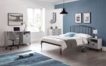 Julian Bowen Onyx Double Bed in Satin Grey