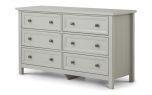 Julian Bowen Maine 6 Drawer Wide Chest in Dove Grey