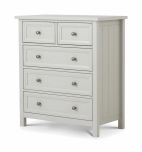 Julian Bowen Maine 3 + 2 Drawer Chest in Dove Grey