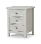 Julian Bowen Maine 3 Drawer Bedside in Dove Grey