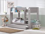 Julian Bowen Mars Bunk Bed in Grey Oak with Underbed Trundle