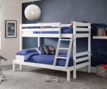 Julian Bowen Merlin Triple Sleeper Bunk Bed in Surf White