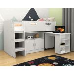 Kidsaw Kudl Storage Mid Sleeper Bed in White