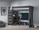 Julian Bowen Nebula Gaming High Sleeper Bed in Anthracite