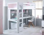 Thuka Nordic Highsleeper Bed 2 in White with Desk and Shelving